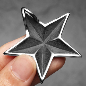 Vue Arrière Collier Rock Goth "Étoile du Destin Brisé"