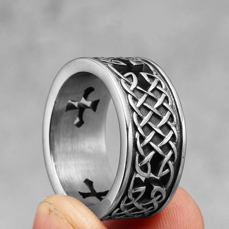 Avant Bague Celtique Croix - Nœud Éternel des Anciens