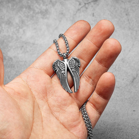 Avant Collier Rock Ailes d’Ange "Veilleur des Âmes"