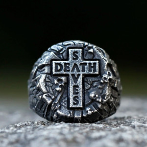 Bague Gothique Croix - Serment des Ombres