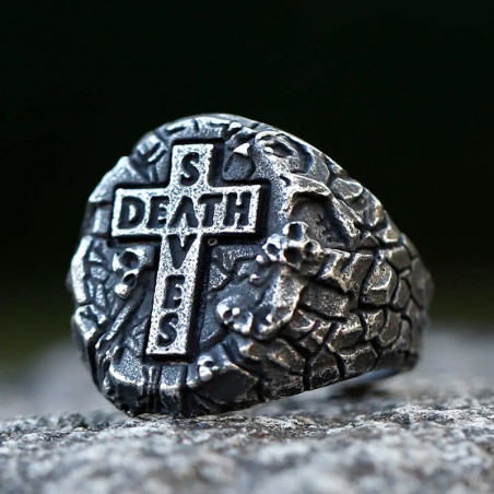 Avant Bague Gothique Croix - Serment des Ombres
