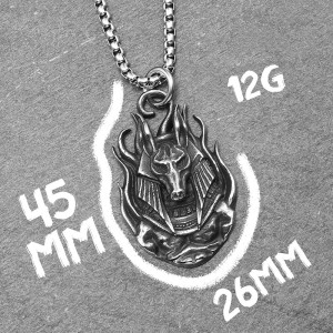 Dimensions Collier Goth Anubis "Gardien du Passage"
