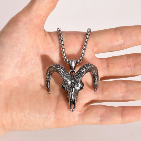 Avant Collier Goth Baphomet - Gardien des Flammes