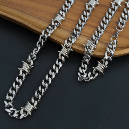 Magnifique Bracelet Rock Barbelé Indomptable