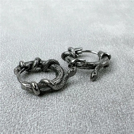 Magnifique Boucles d’Oreilles Rock Occulte “Morsure Silencieuse”