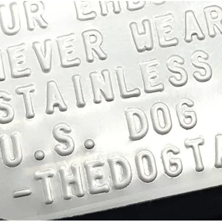 Détails Gravure des Collier Dog Tags Militaires