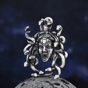 Détails du Collier Gothique - Méduse des Ombres