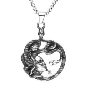 Détails pendentif Collier Goth Dark Myth Méduse Interdite