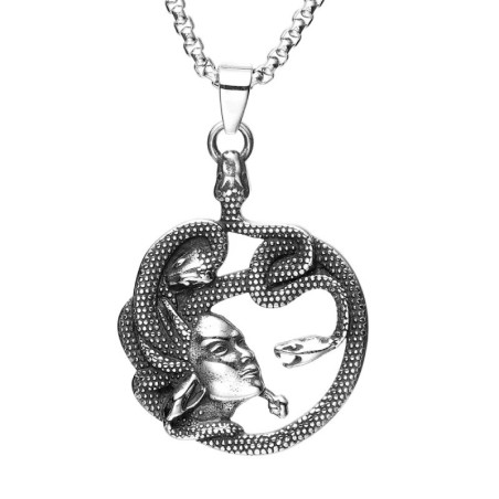 Détails pendentif Collier Goth Dark Myth Méduse Interdite