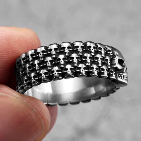 Vue Arrière Bague Rock Tête de Mort "La Légion du Skull"