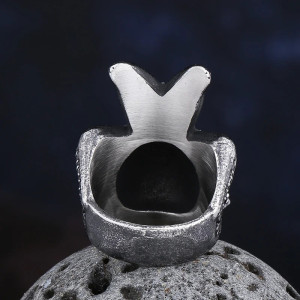Vue Arrière Bague Gothique Bouffon Maléfique