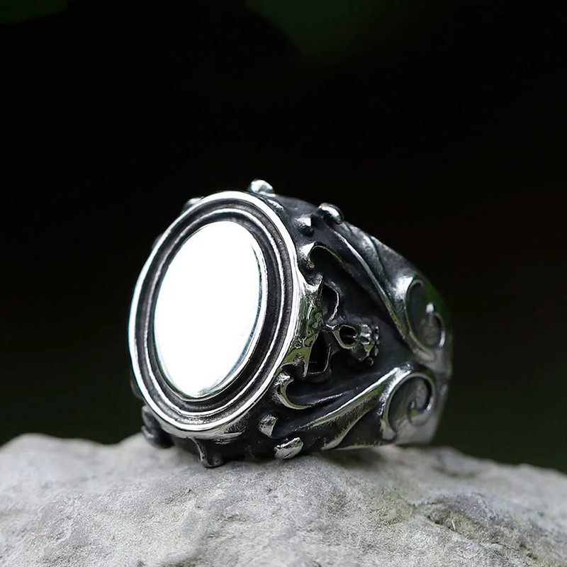 Bague Rock Goth Miroir des Ombres