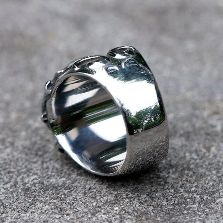 Vue Arrière Bague Rock Goth Miroir des Ombres