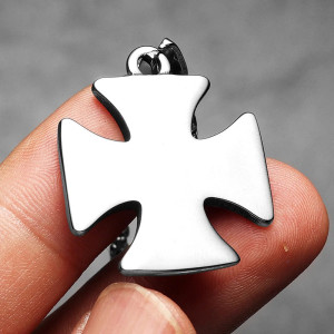 Vue Arrière Collier Croix Biker - “Ride to Live”