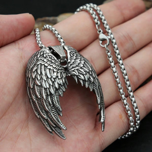 Collier Rock Goth - Ailes de l’Ange de l’Ombre