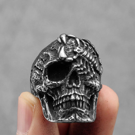 Avant Bague Tête de Mort - Scorpion de l’Apocalypse