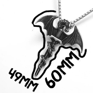 Dimensions Collier Dragon - Serment de la Lame Ailée
