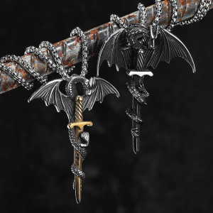 Collier Dragon - Serment de la Lame Ailée