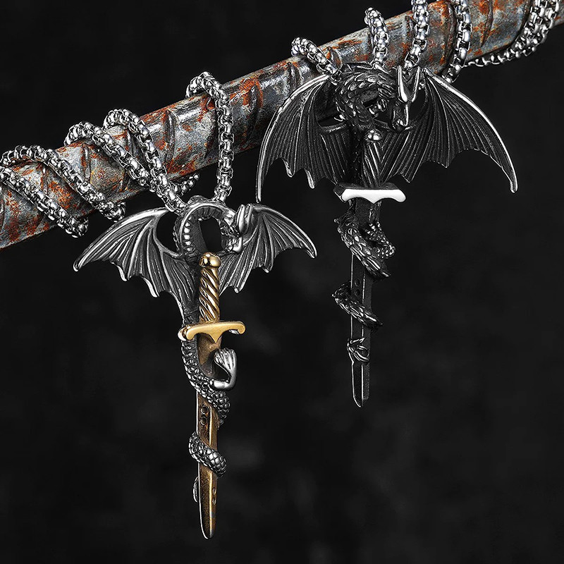 Collier Dragon - Serment de la Lame Ailée