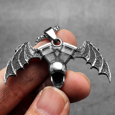 Collier Biker Tête de Mort - V-Twin No Mercy