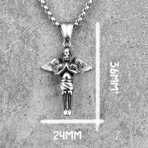 Dimensions Collier Gothique Ange - Enfant Priant des Cieux Silencieux