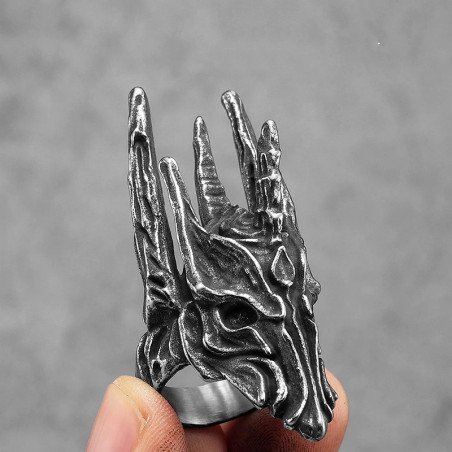 Bague Tête de Mort - Roi Liche Souverain de l’Outre-Tombe