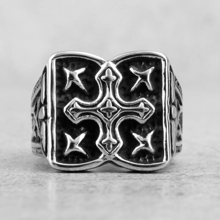 Avant Bague Gothique "Grimoire de la Croix Souveraine"