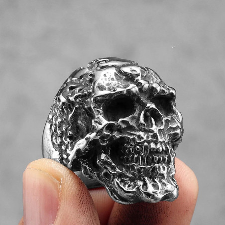 Bague Tête de Mort Goth "Démon de la Désolation"