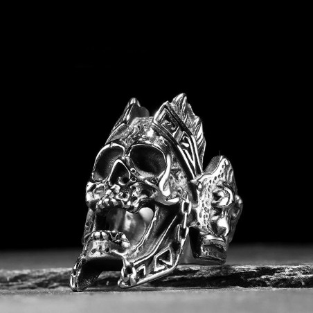 Bague Tête de Mort Goth Rock "Ange de la Mort"