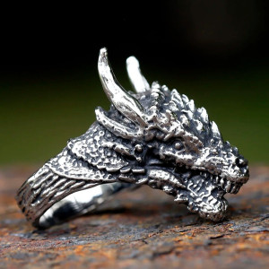 Vue lateral Bague Dragon - Fureur de l’Ancien Drakôn