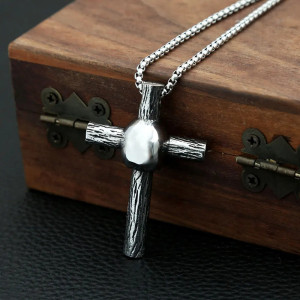 Vue Arrière Collier Tête de Mort - Croix du Jugement Dernier