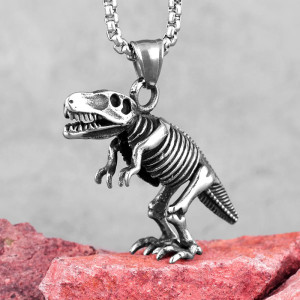 Avant Collier Tête de Mort – Fossile du Prédateur Suprême (Tyrannosaure)