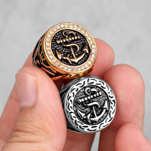 Bague Pirates Ancre Sacrée "Serment des Profondeurs"