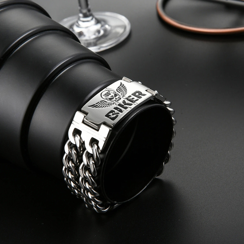 Avant Bracelet Tête de Mort - 100% Biker Spirit