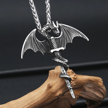 Avant Collier Tête de Mort - Dragon du Serment d’Acier