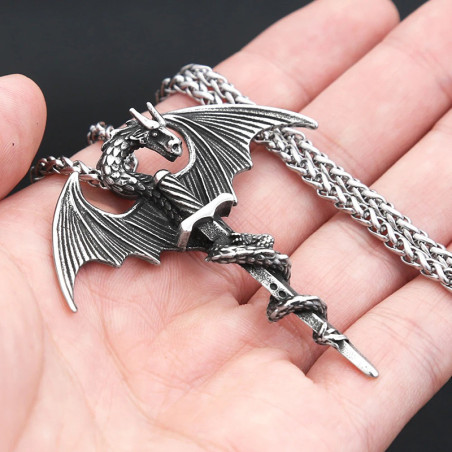 Collier Tête de Mort - Dragon du Serment d’Acier