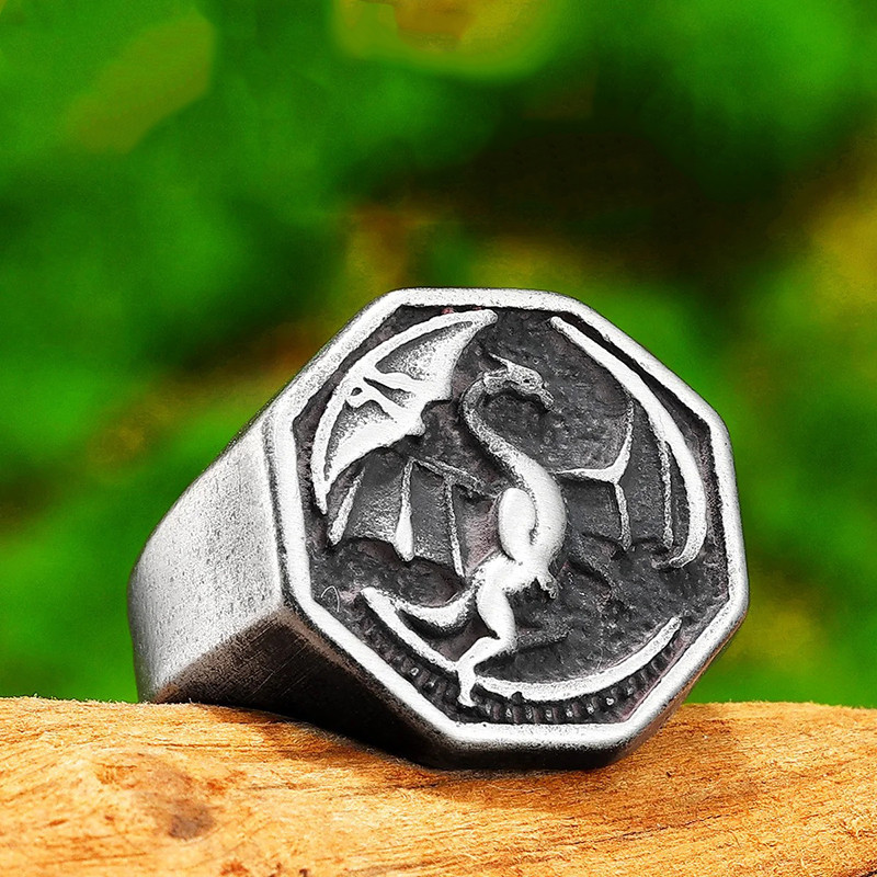 Bague Dragon "Sceau du Dragon Gardien"