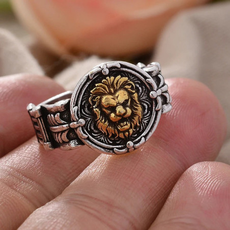 Avant Bague Lion "Couronne du Souverain"