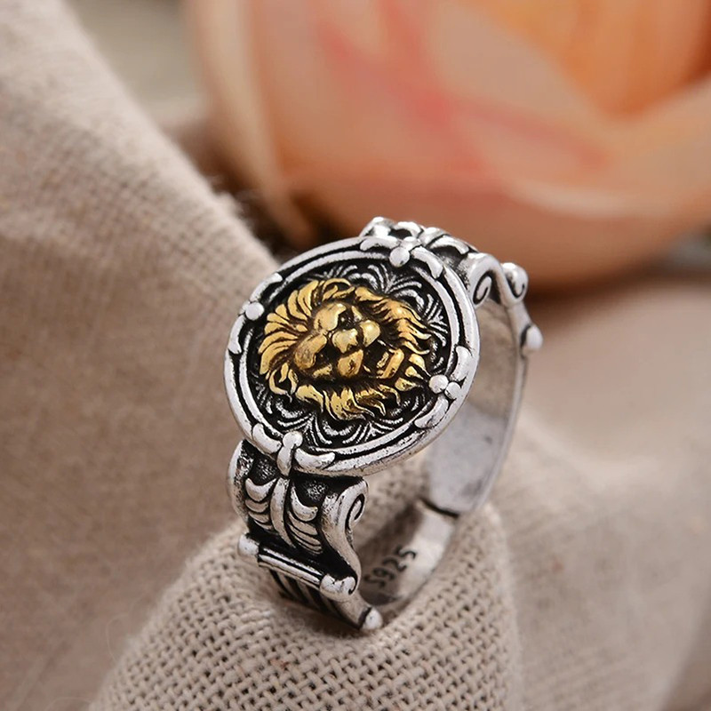 Bague Lion "Couronne du Souverain"