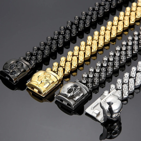 Vue détaillée Bracelet Tête de Mort "La Légion Éternelle"