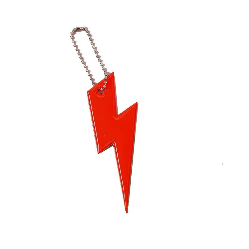 Porte-Clés Rock « Éclair de Foudre Couleur Rouge