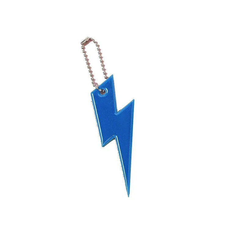 Porte-Clés Rock « Éclair de Foudre Couleur Bleu ciel