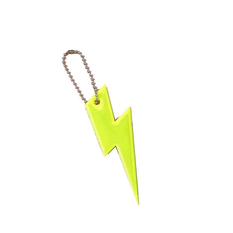 Porte-Clés Rock « Éclair de Foudre Couleur Jaune