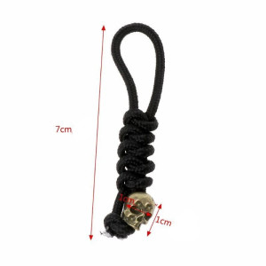 Dimensions Porte-Clés Tête de Mort "Nœud Funeste Noir"