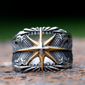 Bague Rock Punk "Étoile du Destin"