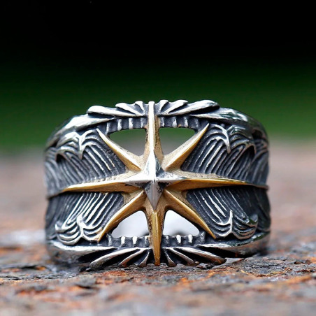Bague Rock Punk "Étoile du Destin"