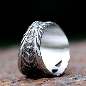 Vue Arrière Bague Rock Punk "Étoile du Destin"
