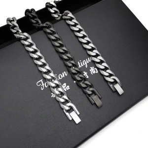 Vue de Face Bracelet Biker "Rebel Stack"
