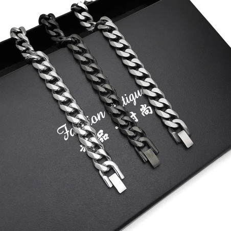 Vue de Face Bracelet Biker "Rebel Stack"