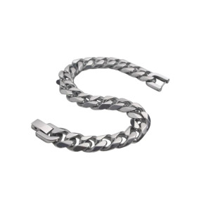 Bracelet Biker "Rebel Stack" couleur Argent